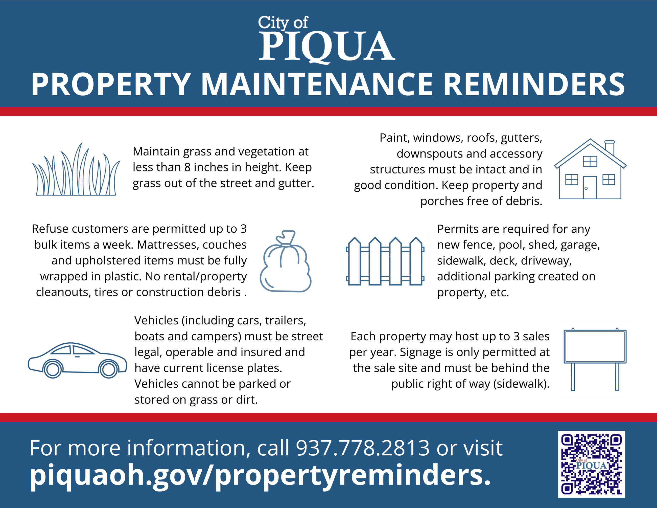 Property maintenance reminder flyer